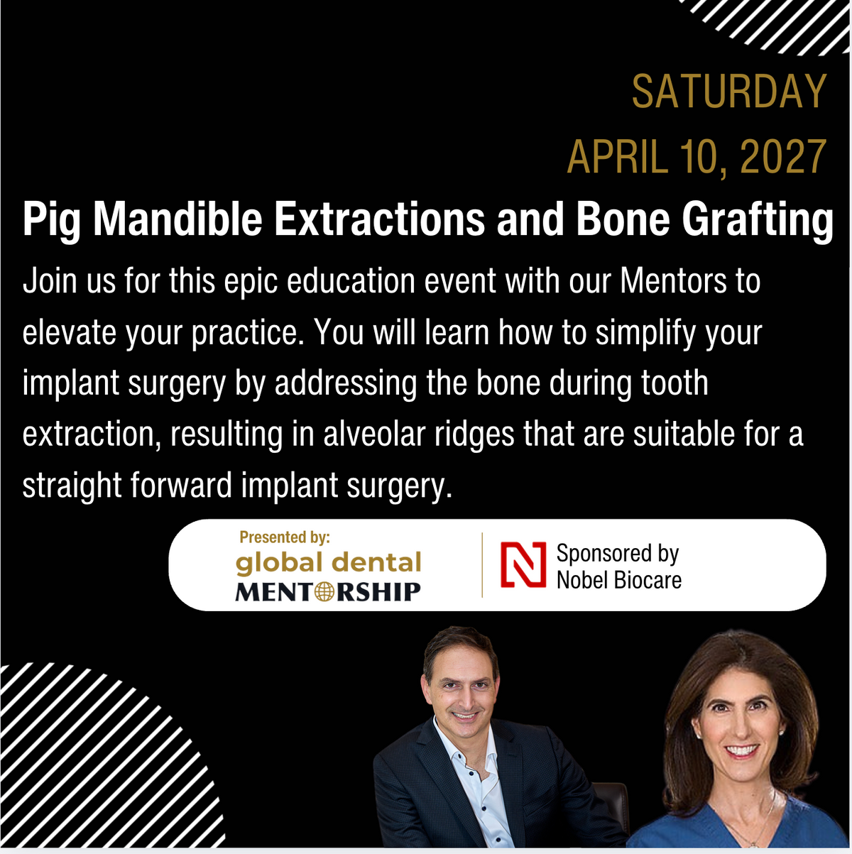 April 10, 2027 - Pig Mandible Dental Implant Hands-On